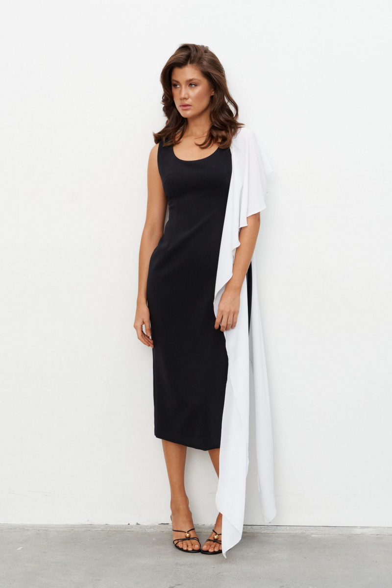 Платья KaVaRi 1135 черно-белый