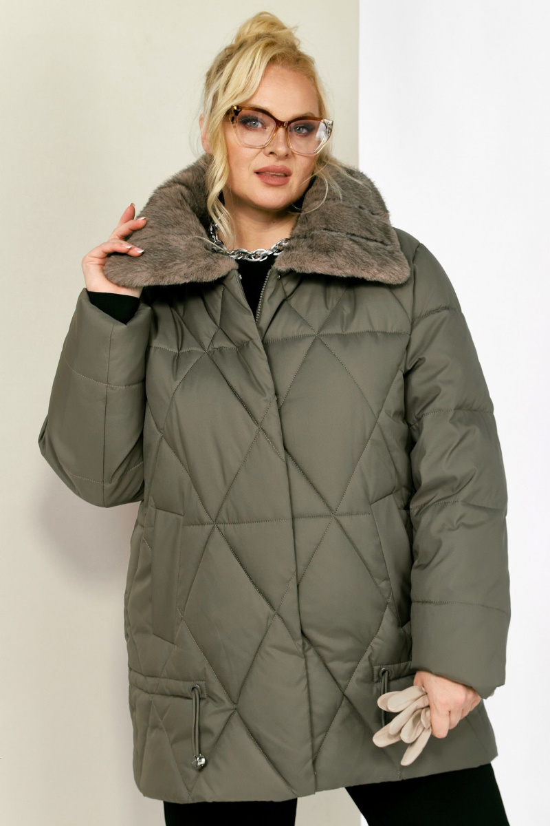 Женская куртка Shetti 2207 светло-оливковый