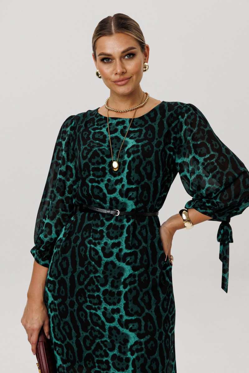 Платья Anelli 1733 леопардовый_изумруд