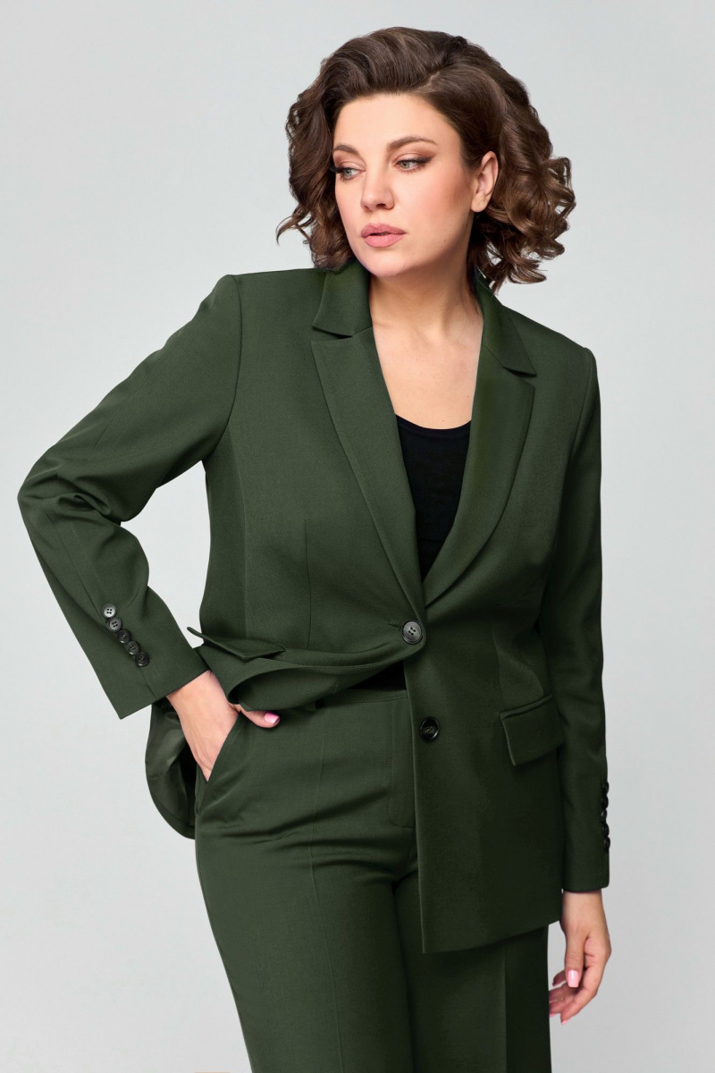 Брючный костюм Мишель стиль 1177 хвойно-зеленый