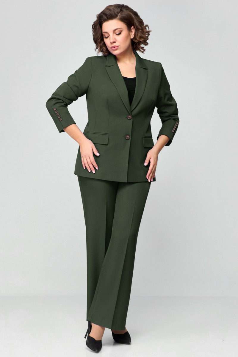 Брючный костюм Мишель стиль 1177 хвойно-зеленый