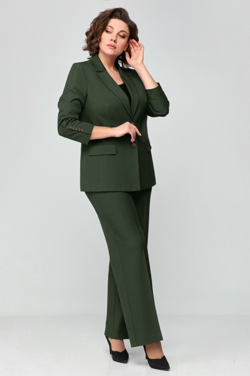 Брючный костюм Мишель стиль 1177 хвойно-зеленый