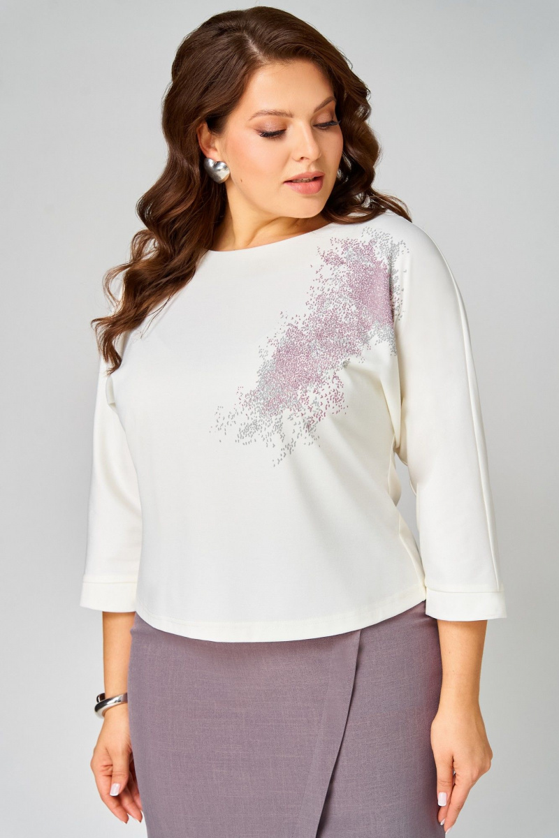 Юбочный комплект Мишель стиль 1340 молочно-кофейный