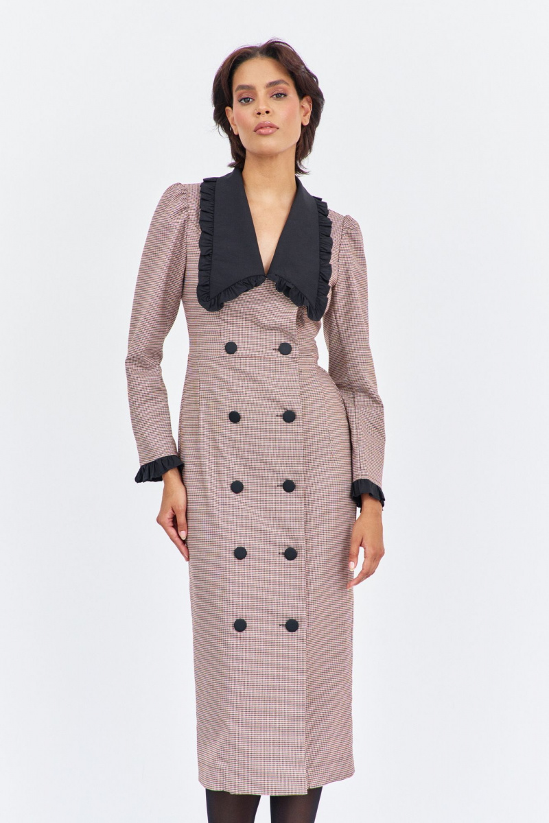 Платья FLAIM 2017 пыльно-розовый_черный