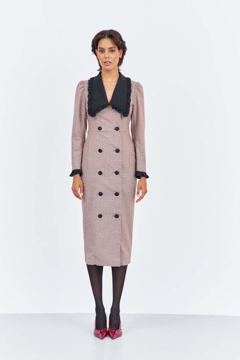 Платья FLAIM 2017 пыльно-розовый_черный