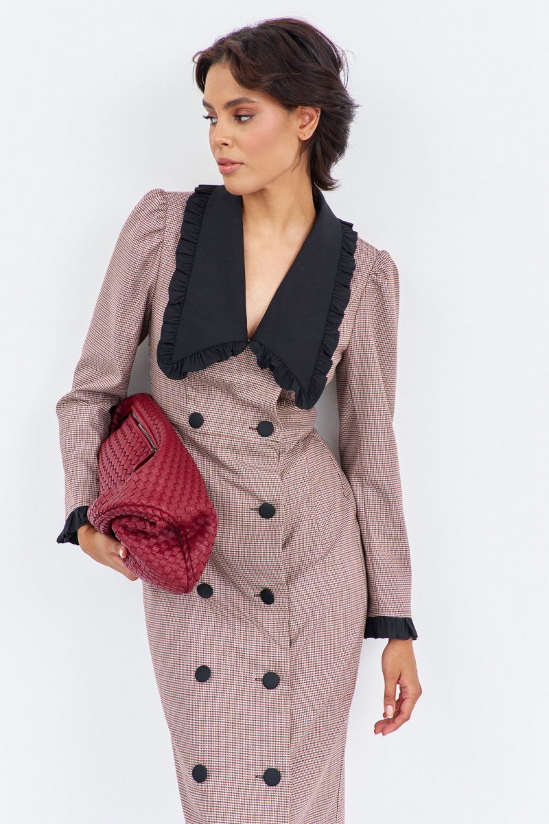 Платья FLAIM 2017 пыльно-розовый_черный