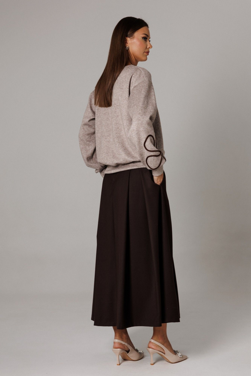 Юбочный комплект Ларс Стиль 1172 бежево-коричневый