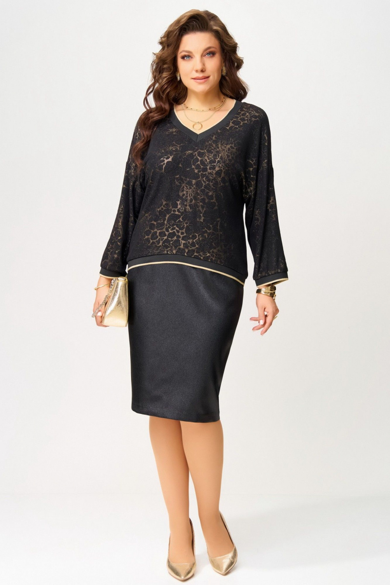 Юбочный комплект Fita 3151 черно-золотистый