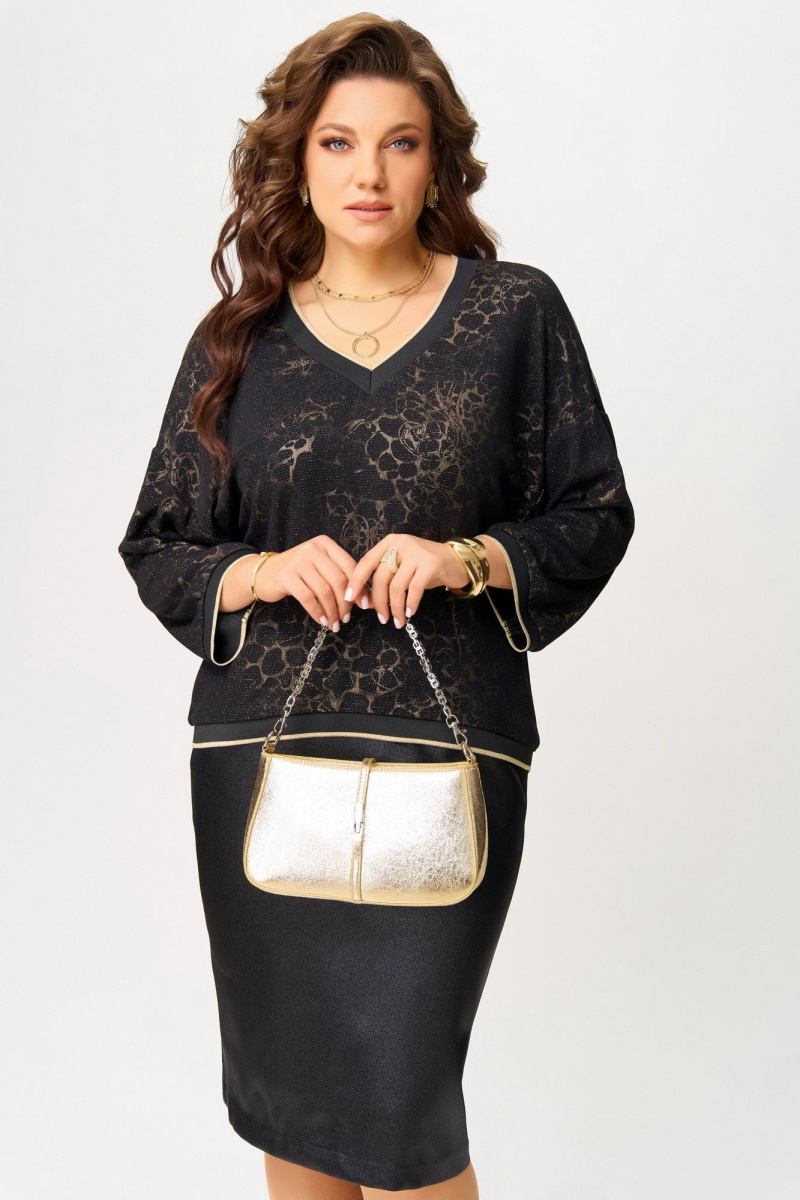 Юбочный комплект Fita 3151 черно-золотистый