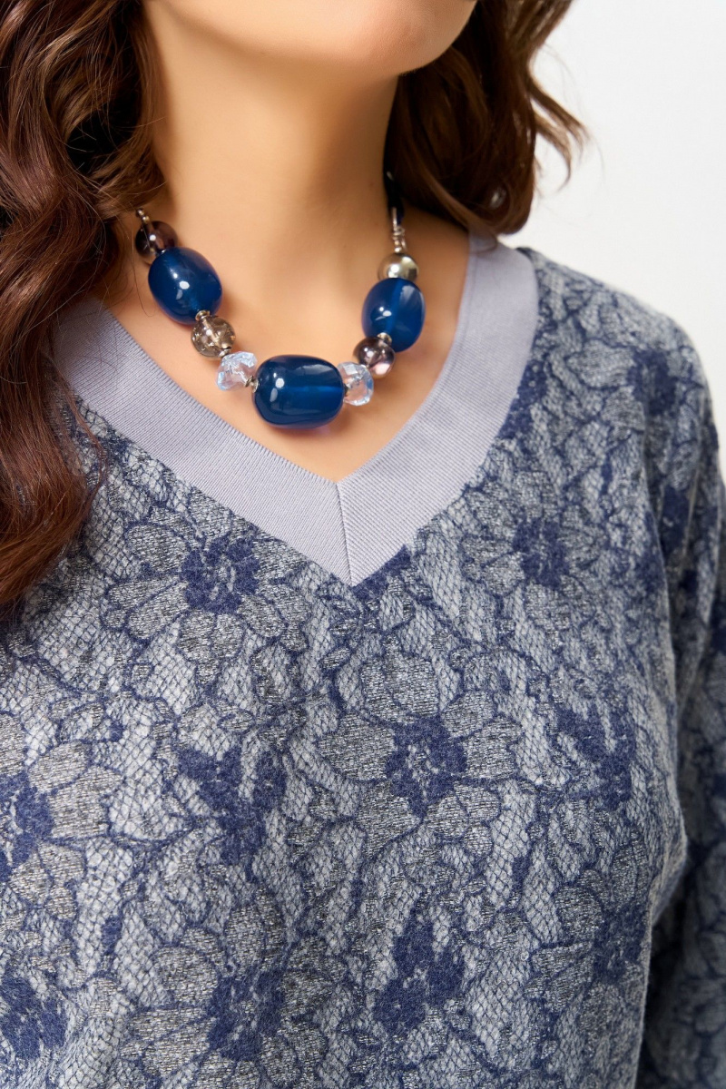 Платья Fita 5091 серо-синий