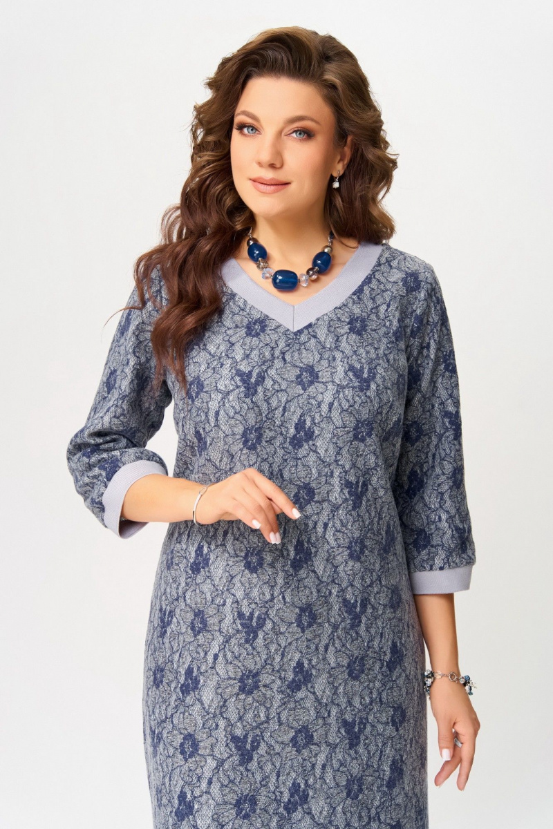 Платья Fita 5091 серо-синий