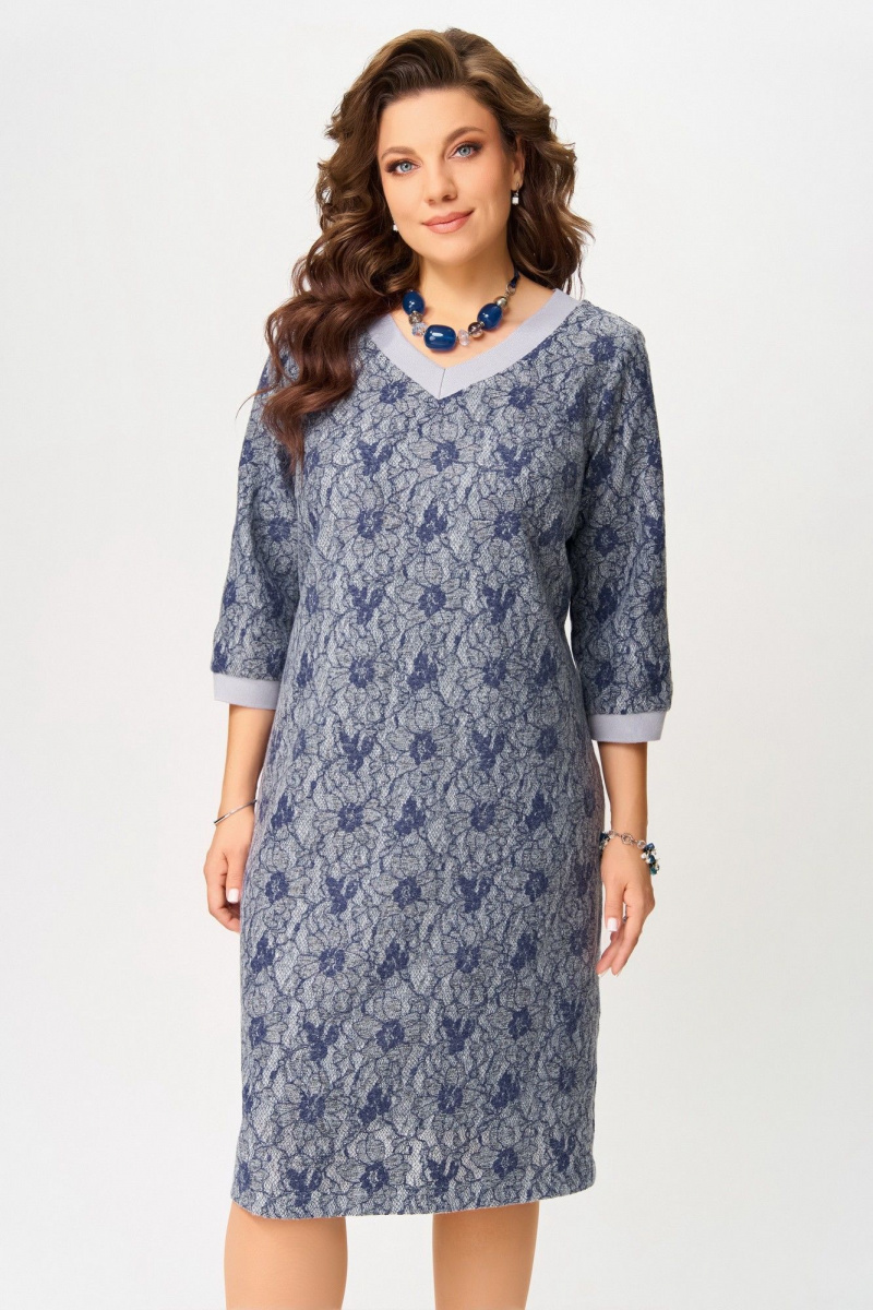 Платья Fita 5091 серо-синий