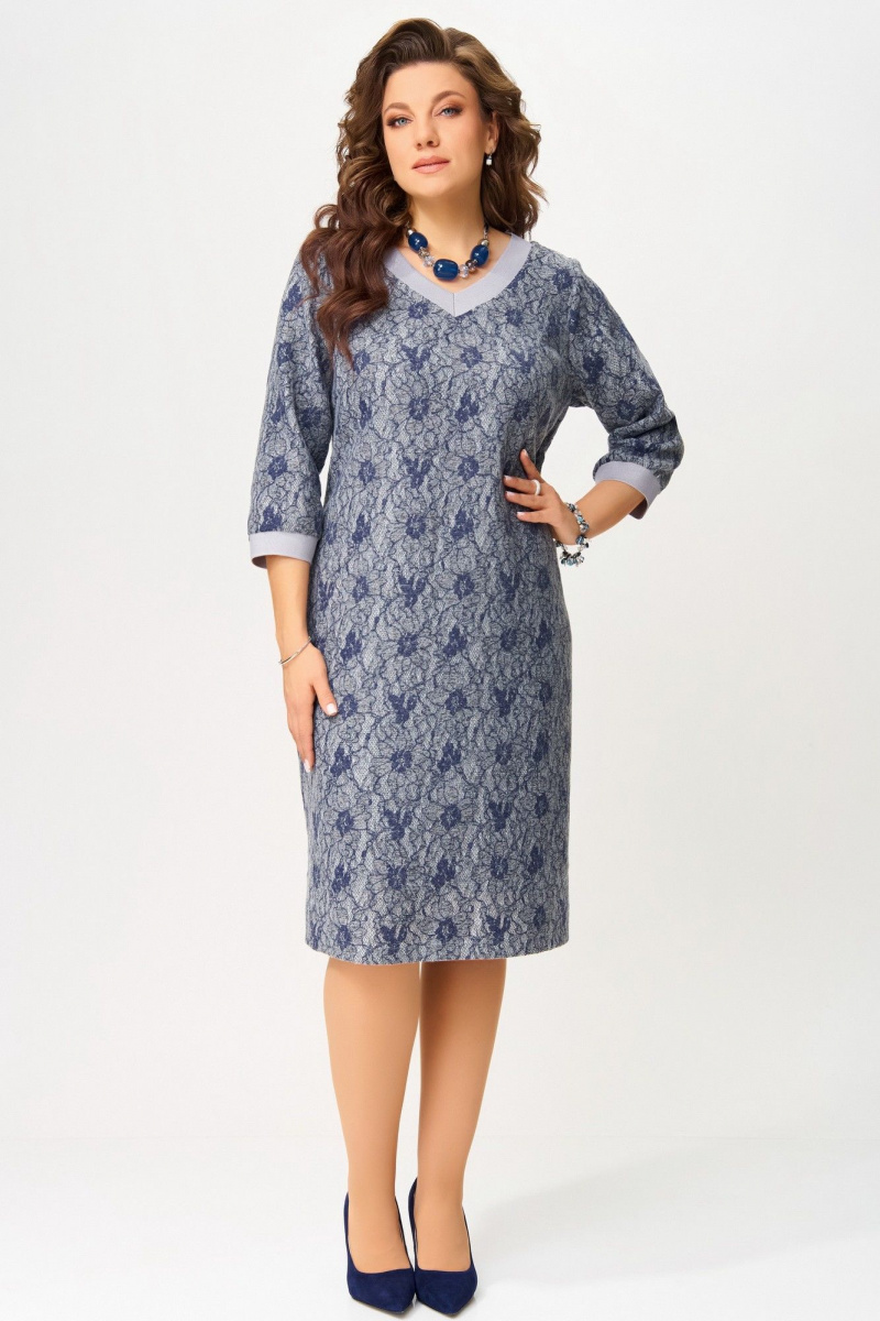 Платья Fita 5091 серо-синий