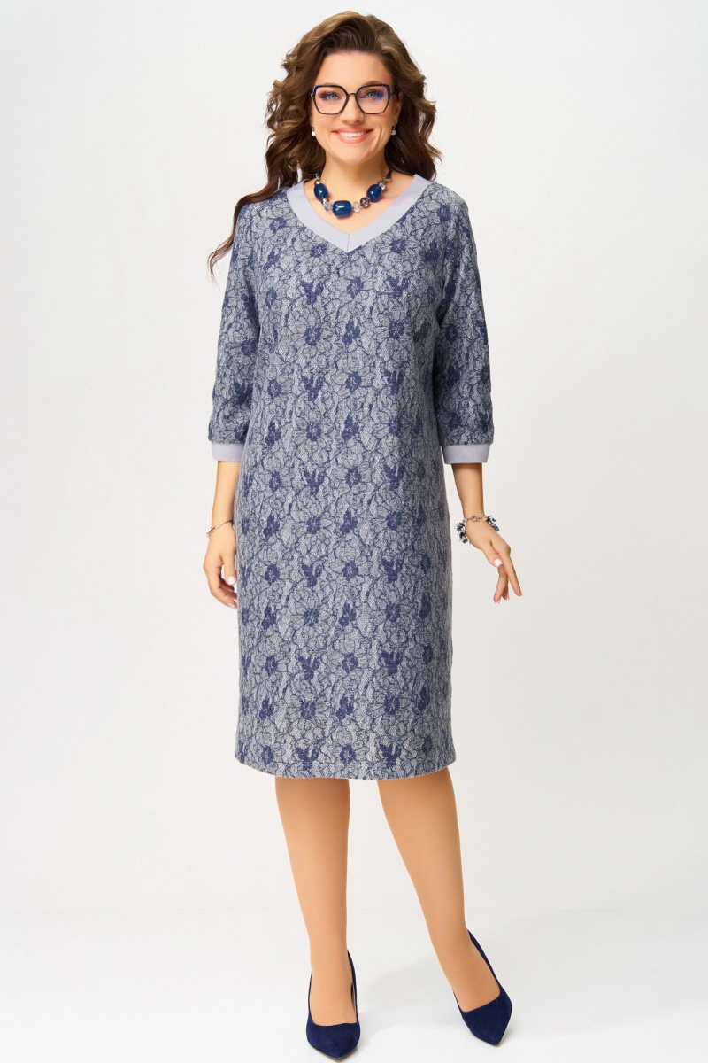 Платья Fita 5091 серо-синий