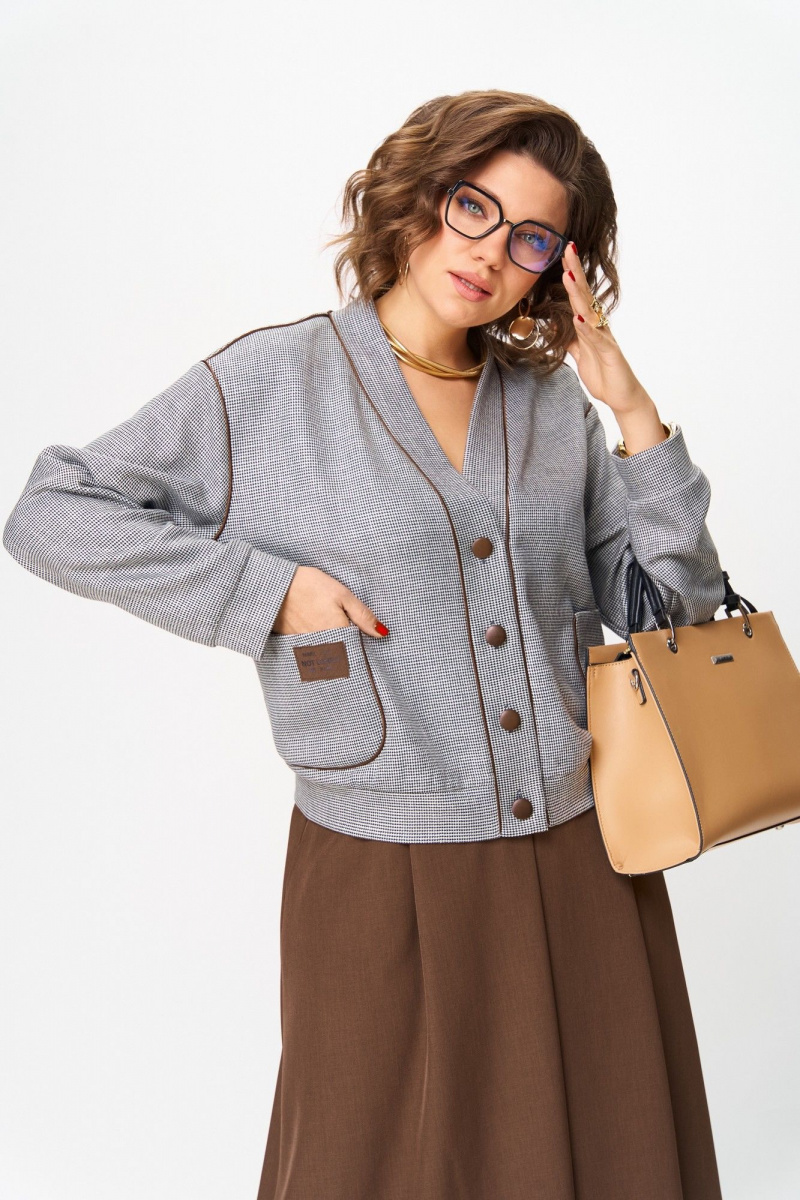 Юбочный комплект Aira Style 24131 коричневый