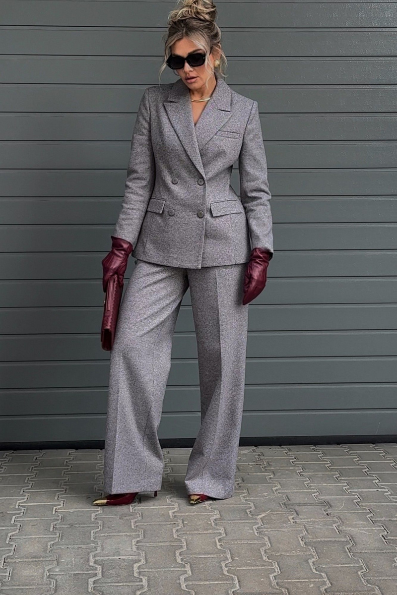 Жакеты DNM 041 мелкий_квадратик_серо-бежевый