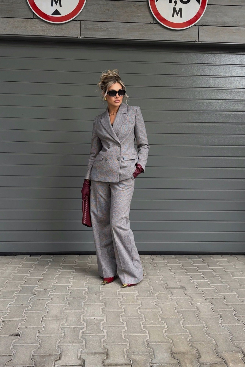 Жакеты DNM 041 мелкий_квадратик_серо-бежевый