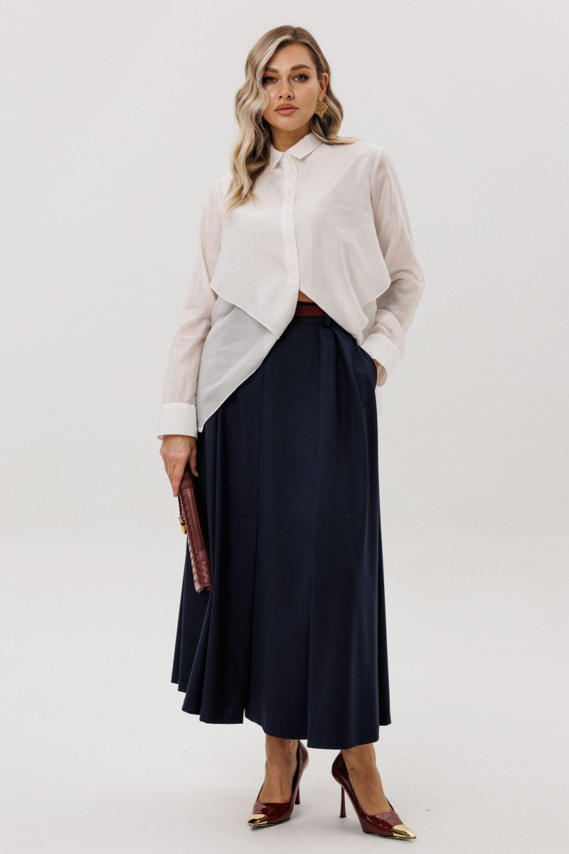 Юбочный комплект Ma Vie М-723 белый_и_синий