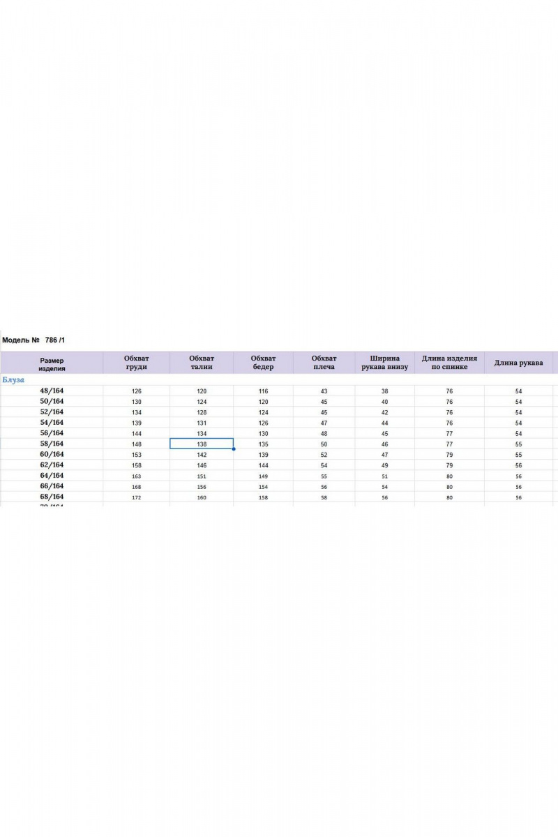 Блузы Michel chic 786/1 василек