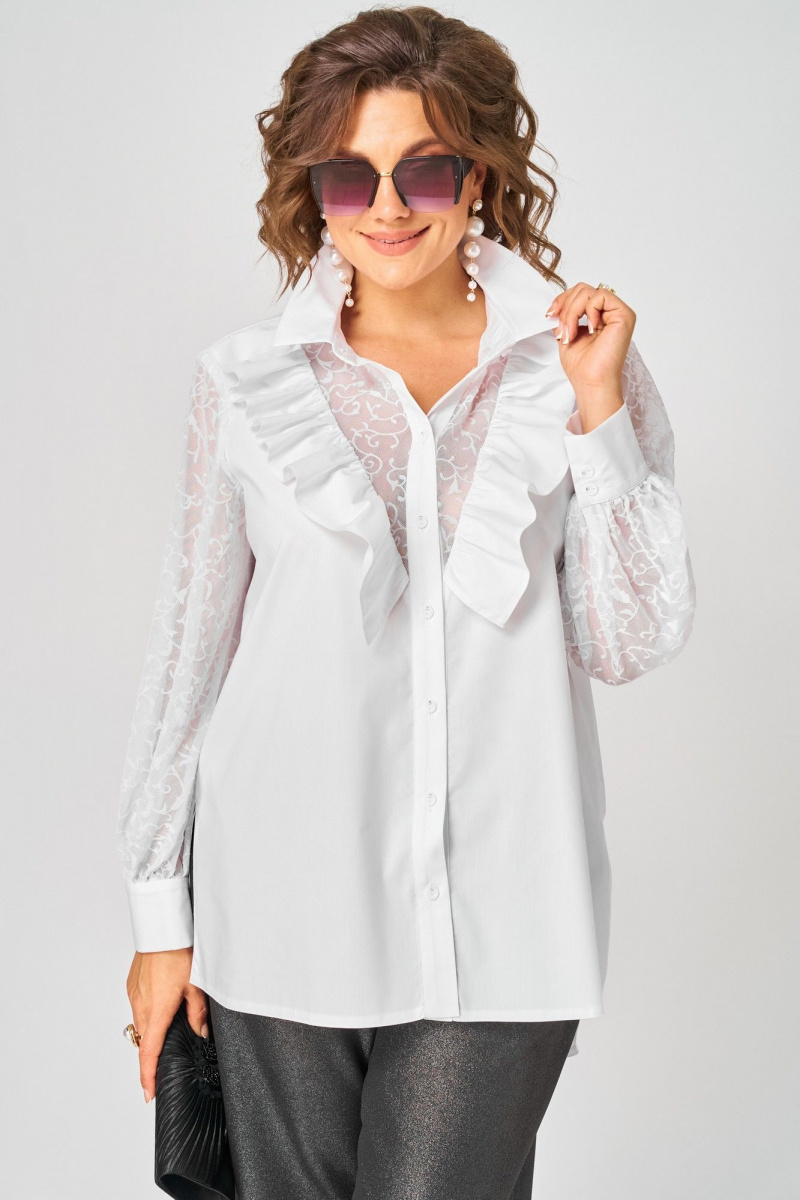 Блузы EVA GRANT 7174-1В белый