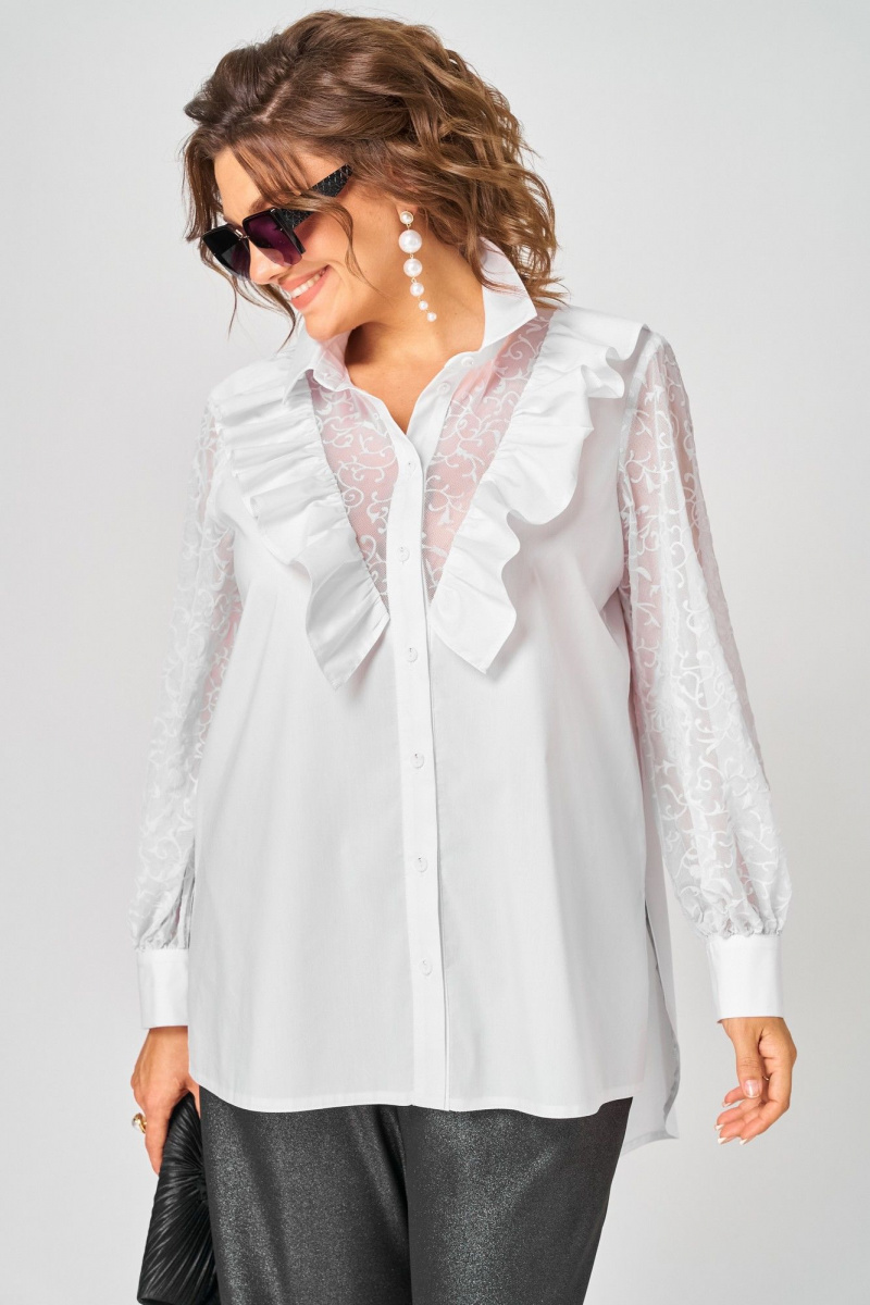 Блузы EVA GRANT 7174-1В белый