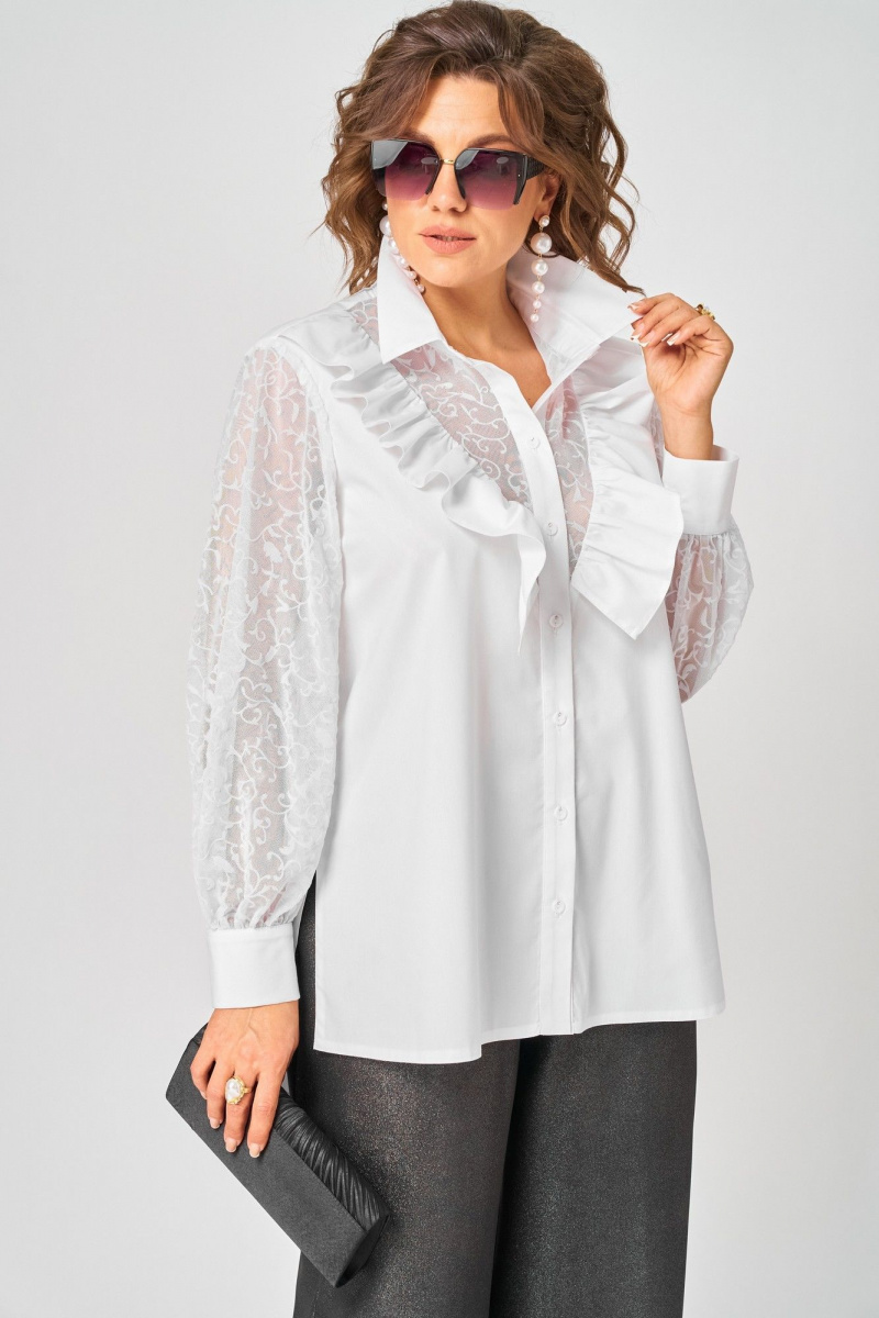 Блузы EVA GRANT 7174-1В белый