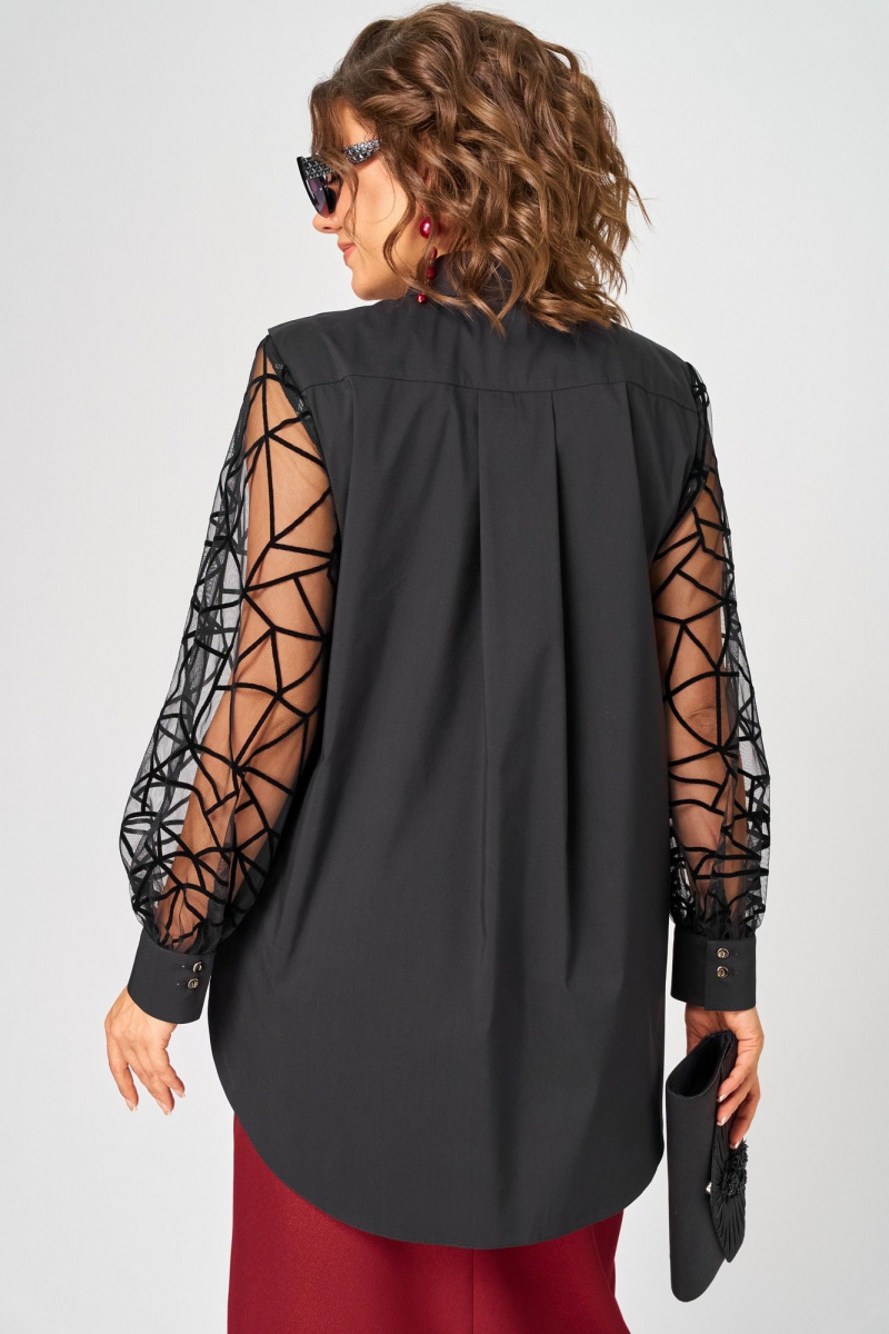 Блузы EVA GRANT 7174-1В черный