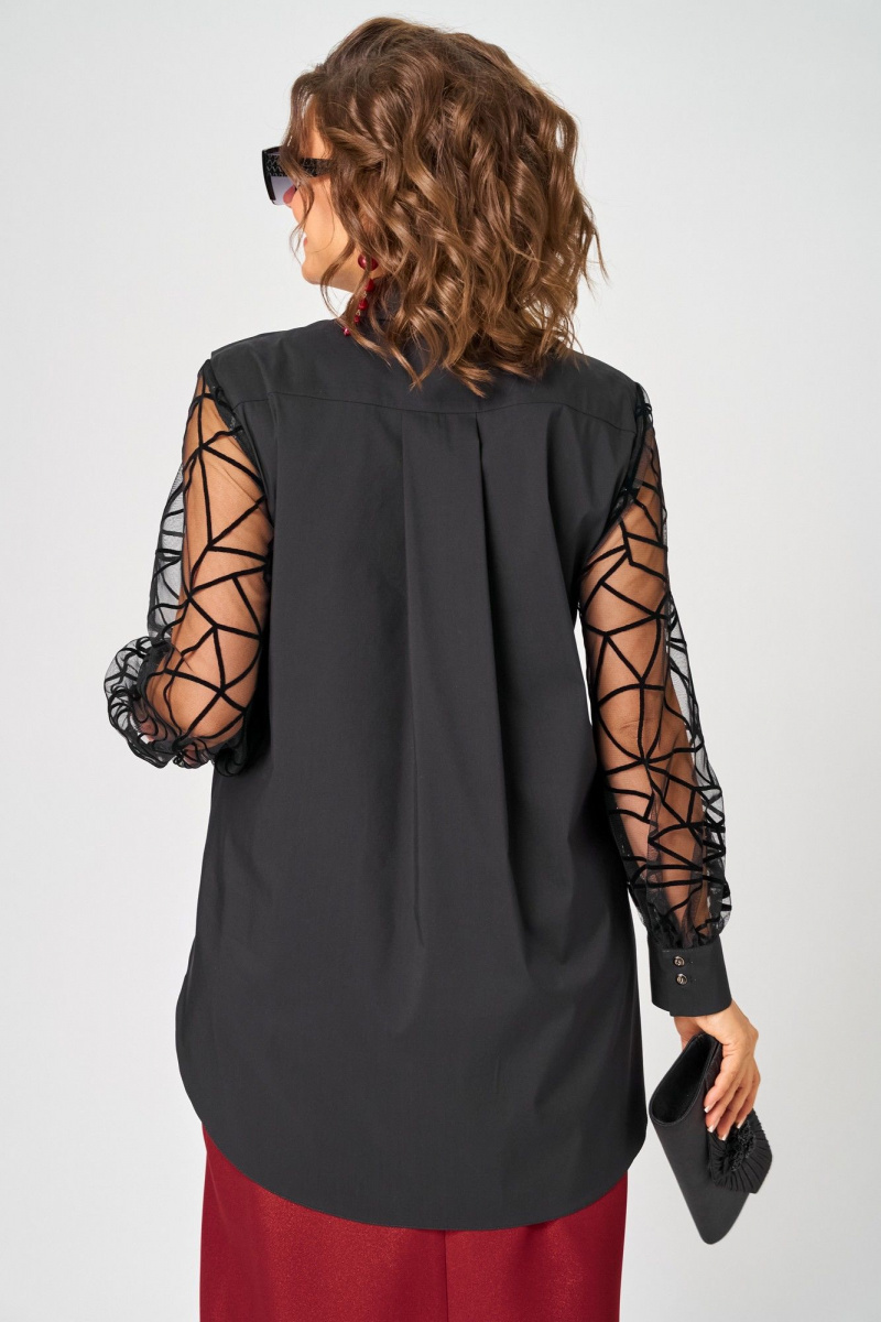 Блузы EVA GRANT 7174-1В черный