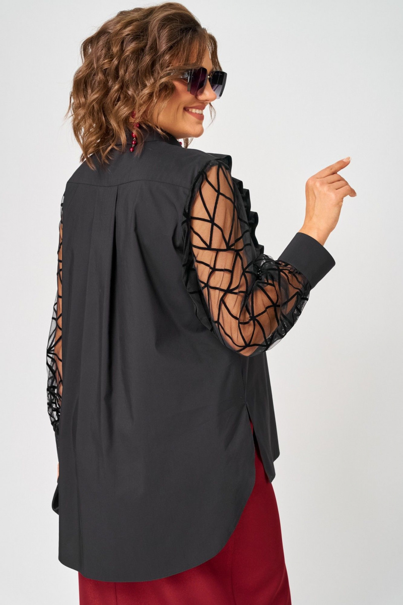 Блузы EVA GRANT 7174-1В черный