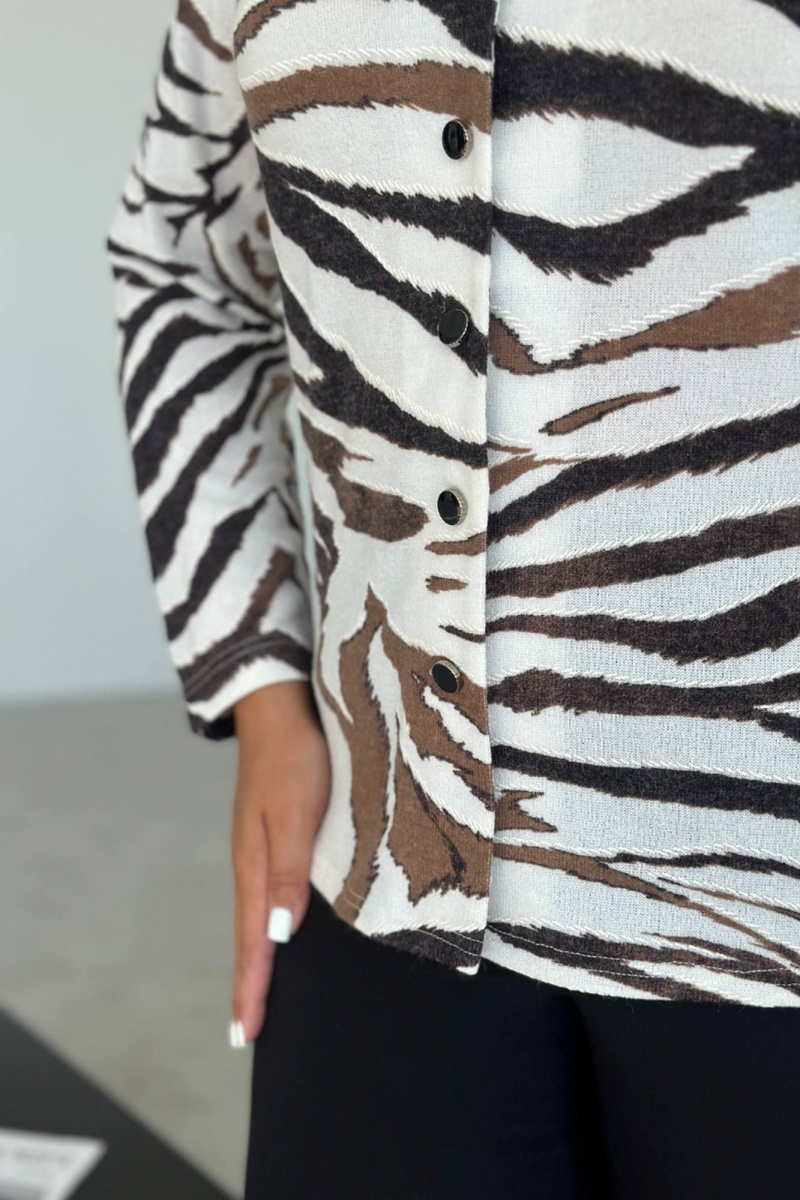 Джемперы LindaLux 1-585 зебра(корич)