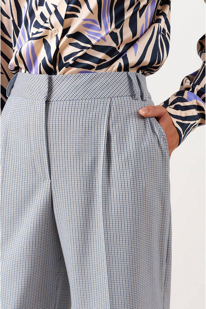 Брюки Nelva 31053 сине-голубой полоска