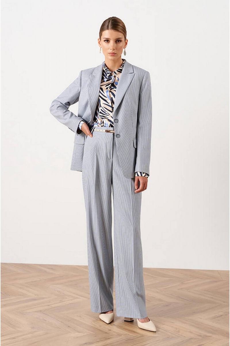 Брюки Nelva 31053 сине-голубой полоска