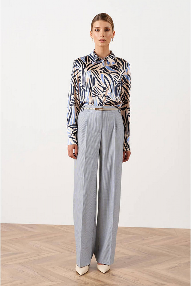 Брюки Nelva 31053 сине-голубой полоска