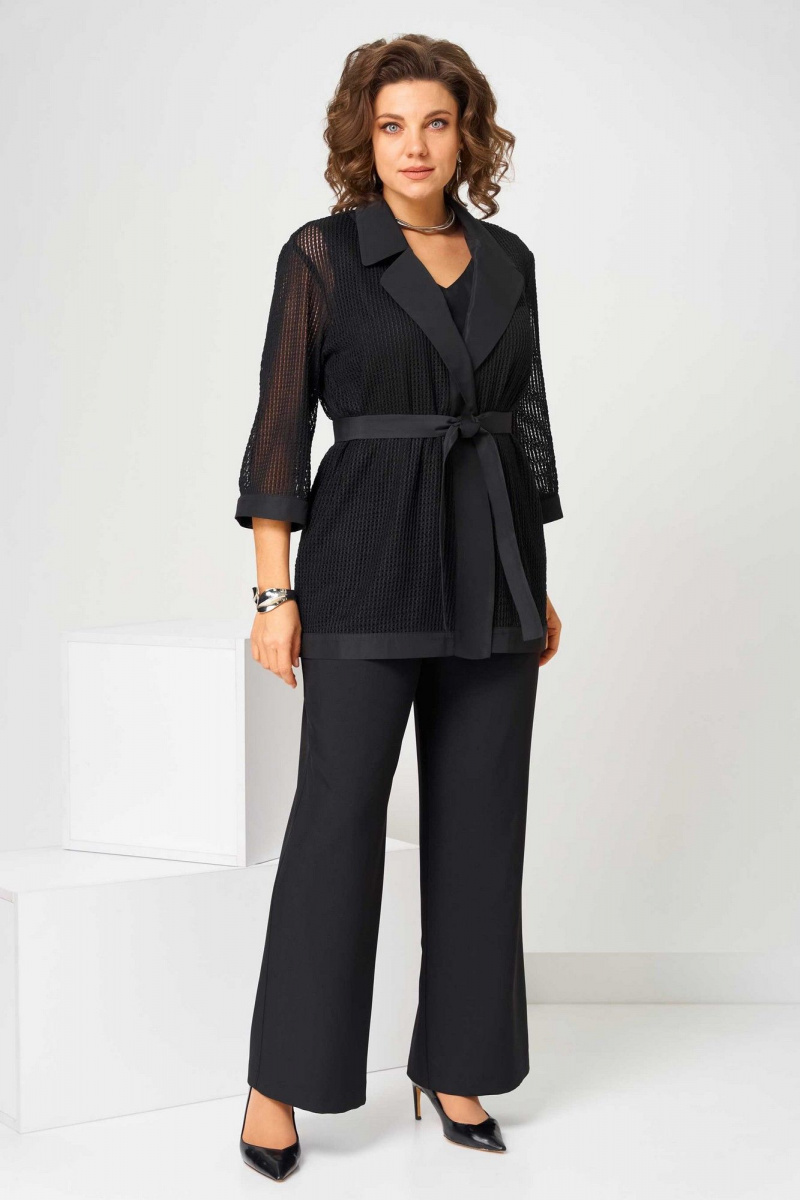 Брючный костюм Асолия 1514 черный