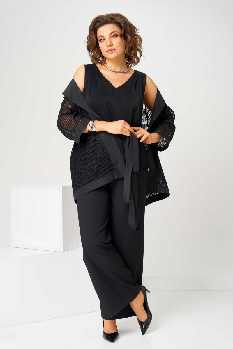 Брючный костюм Асолия 1514 черный