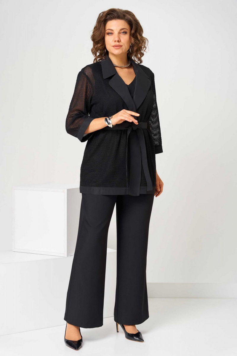 Брючный костюм Асолия 1514 черный