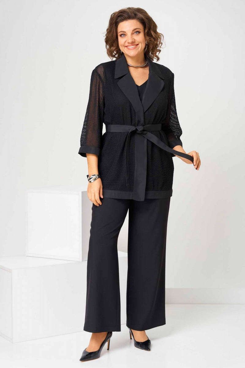 Брючный костюм Асолия 1514 черный