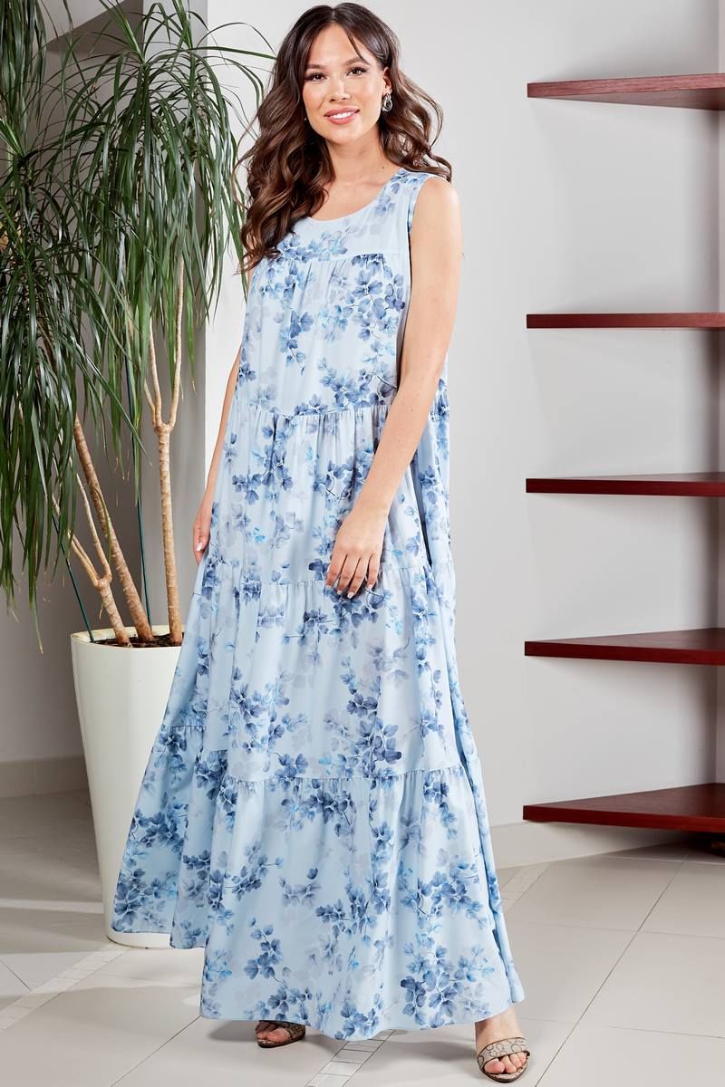Платье Teffi Style L-1566 небесно-голубой