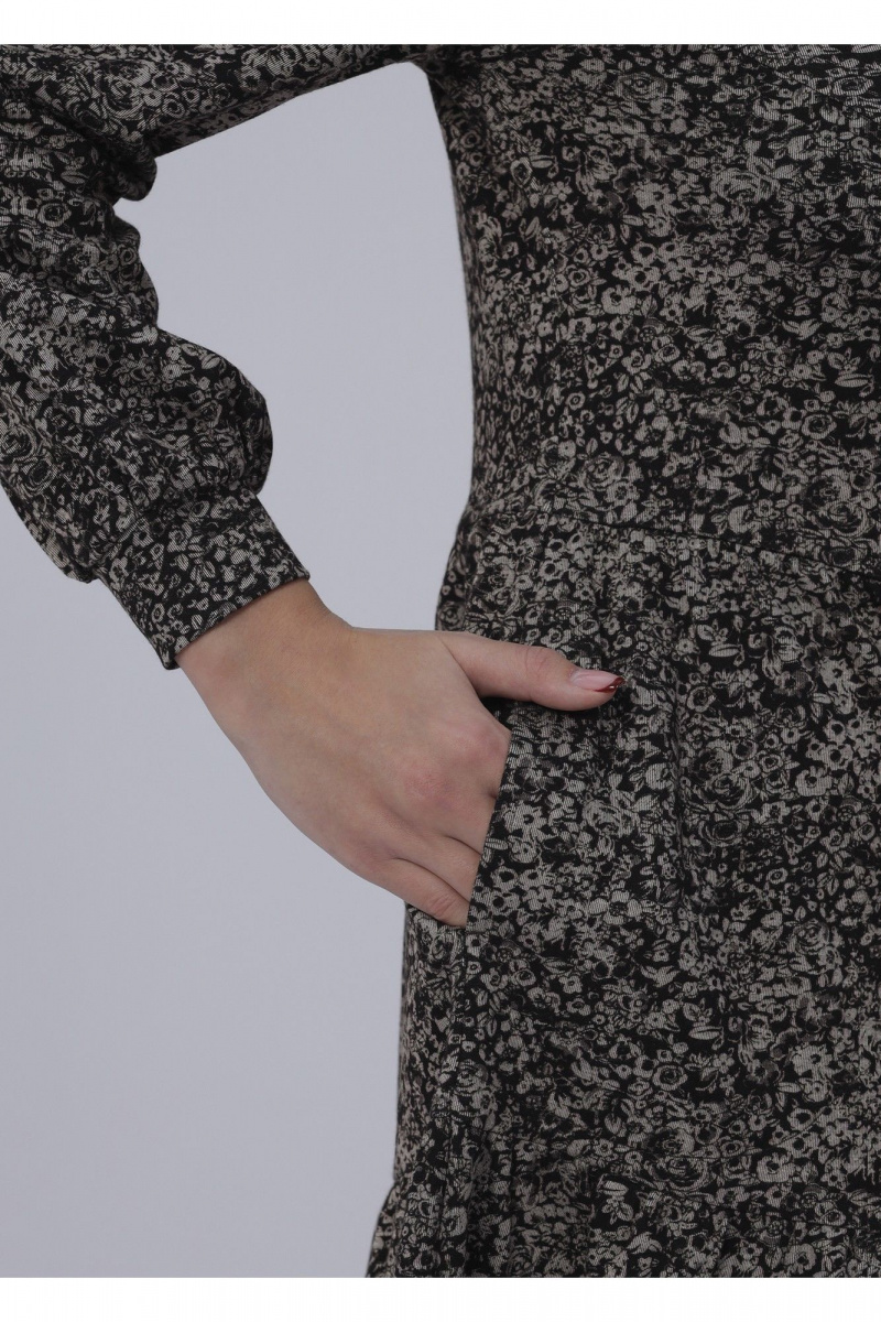 Платья Полинушка 669/3 бежевые цветы