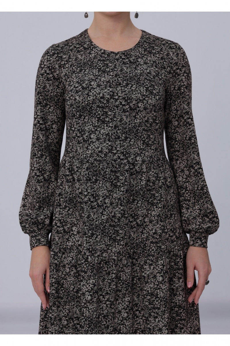 Платья Полинушка 669/3 бежевые цветы