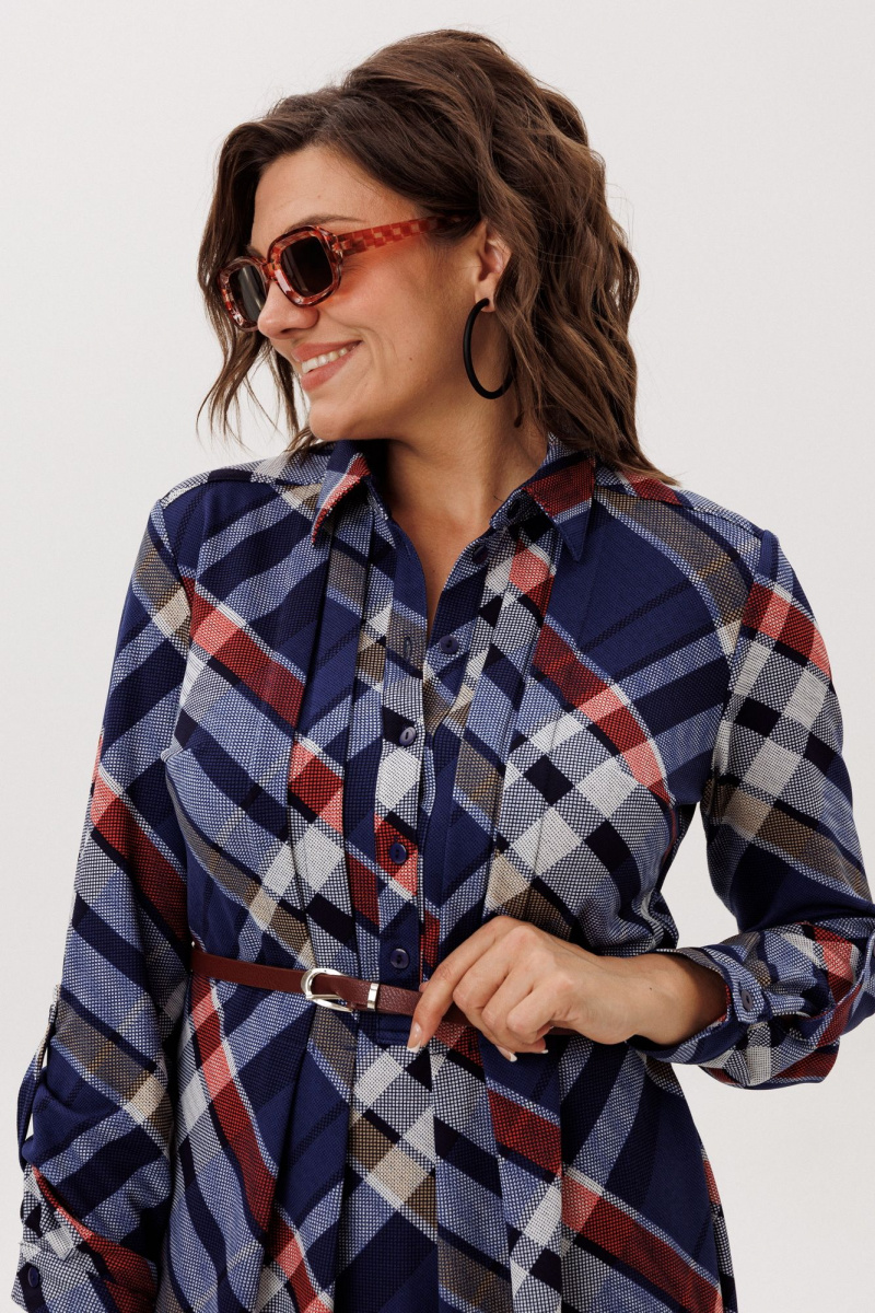 Платья Anelli 1769 кобальтовый_тартан