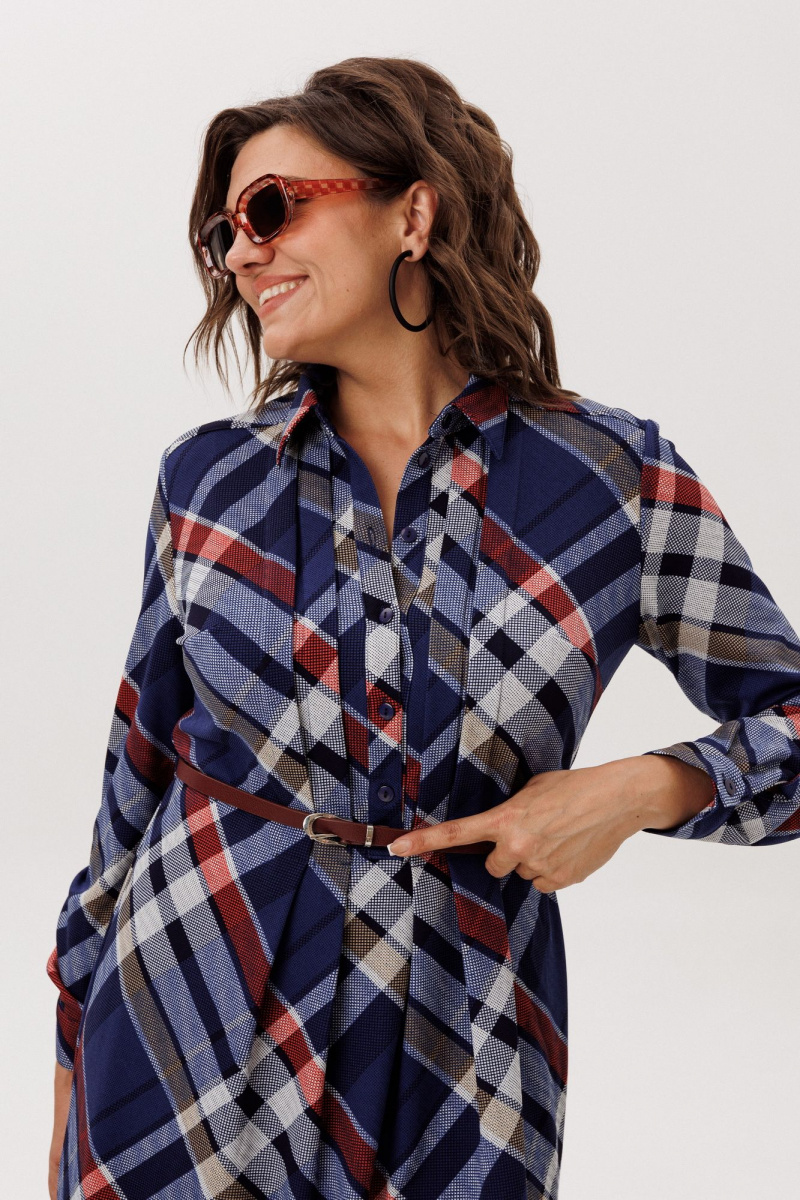 Платья Anelli 1769 кобальтовый_тартан