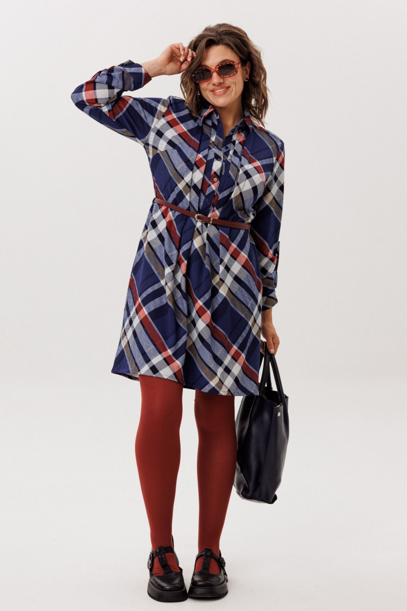 Платья Anelli 1769 кобальтовый_тартан