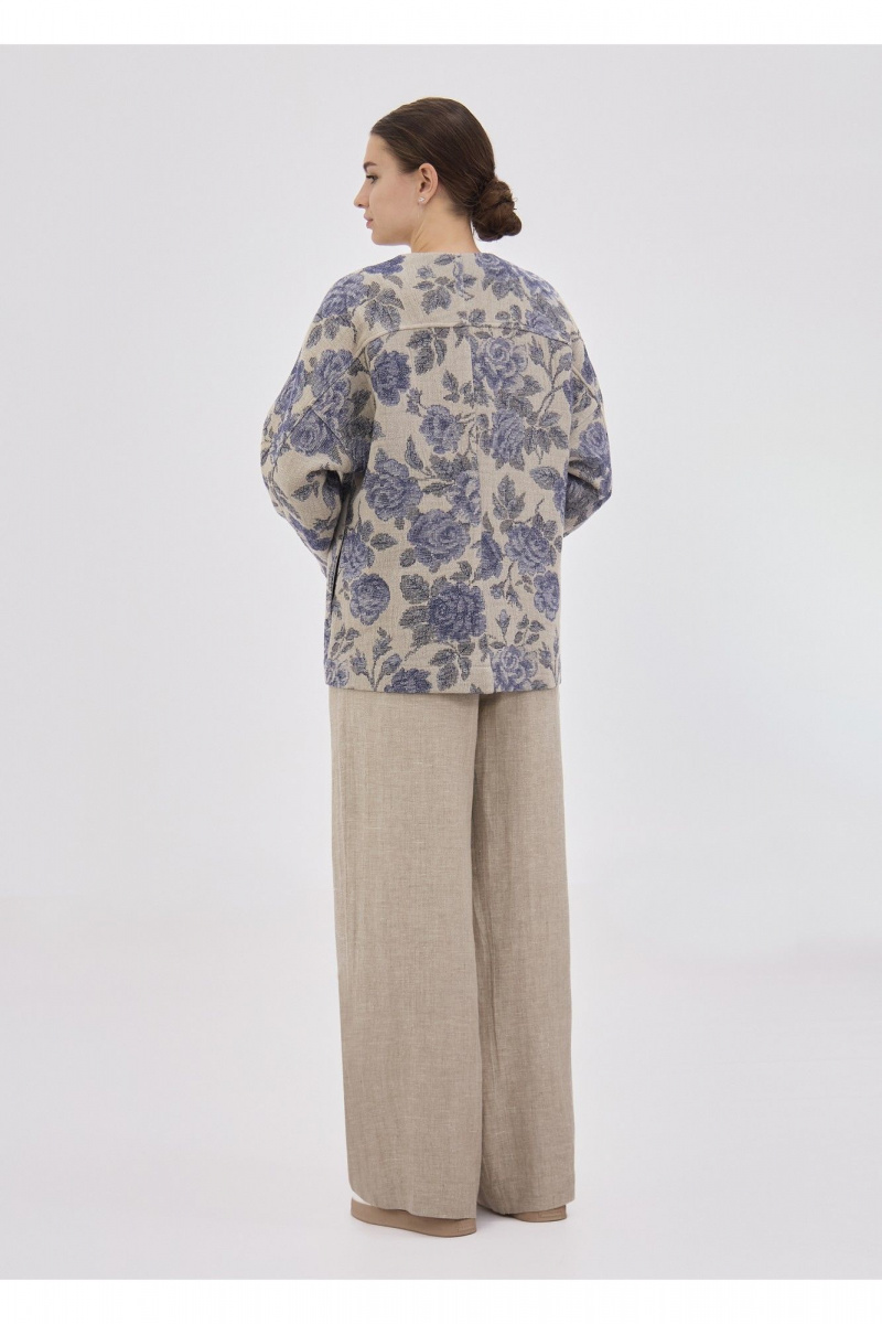 Жакеты Полинушка 709лх синие розочки