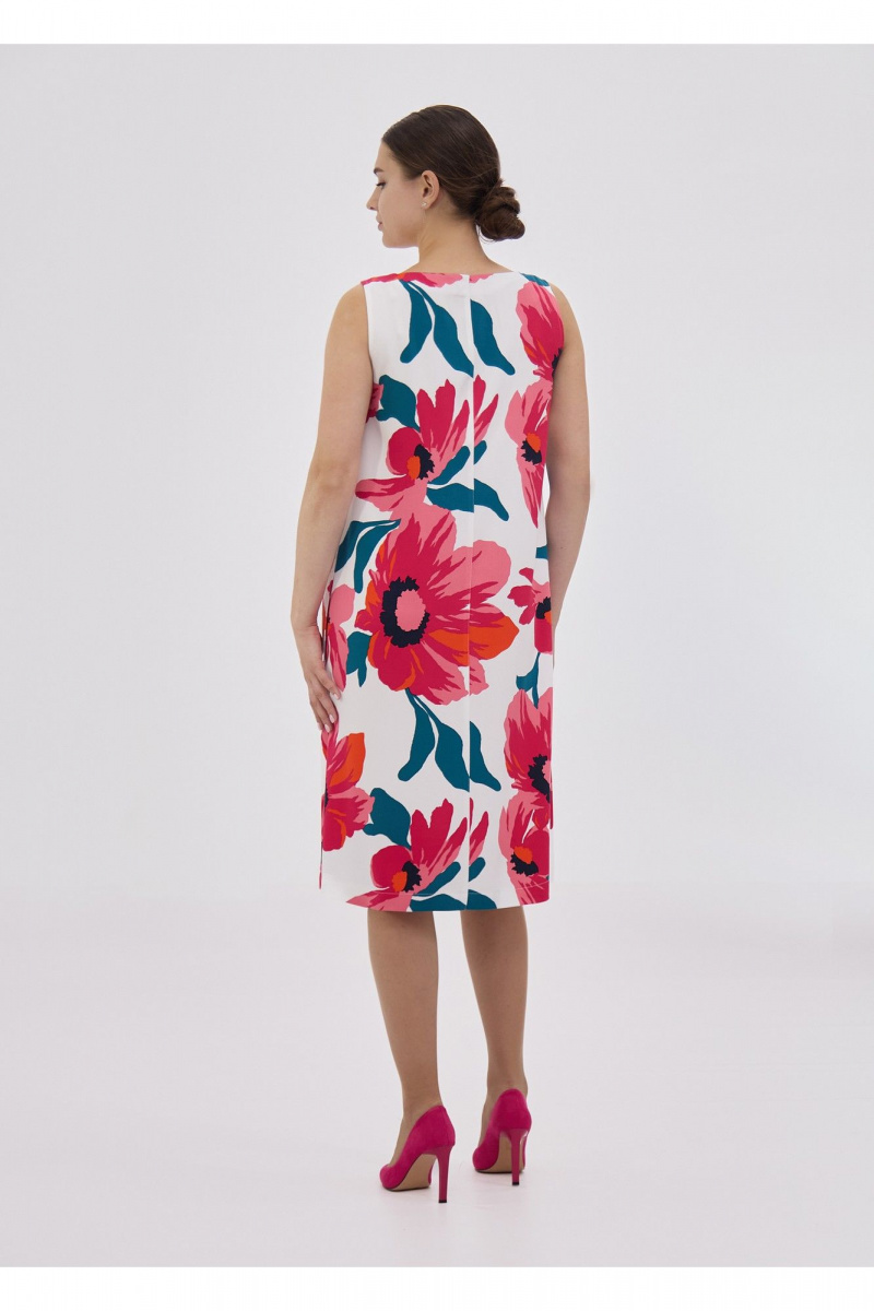 Платья Полинушка 416 принт_крупные_цветы