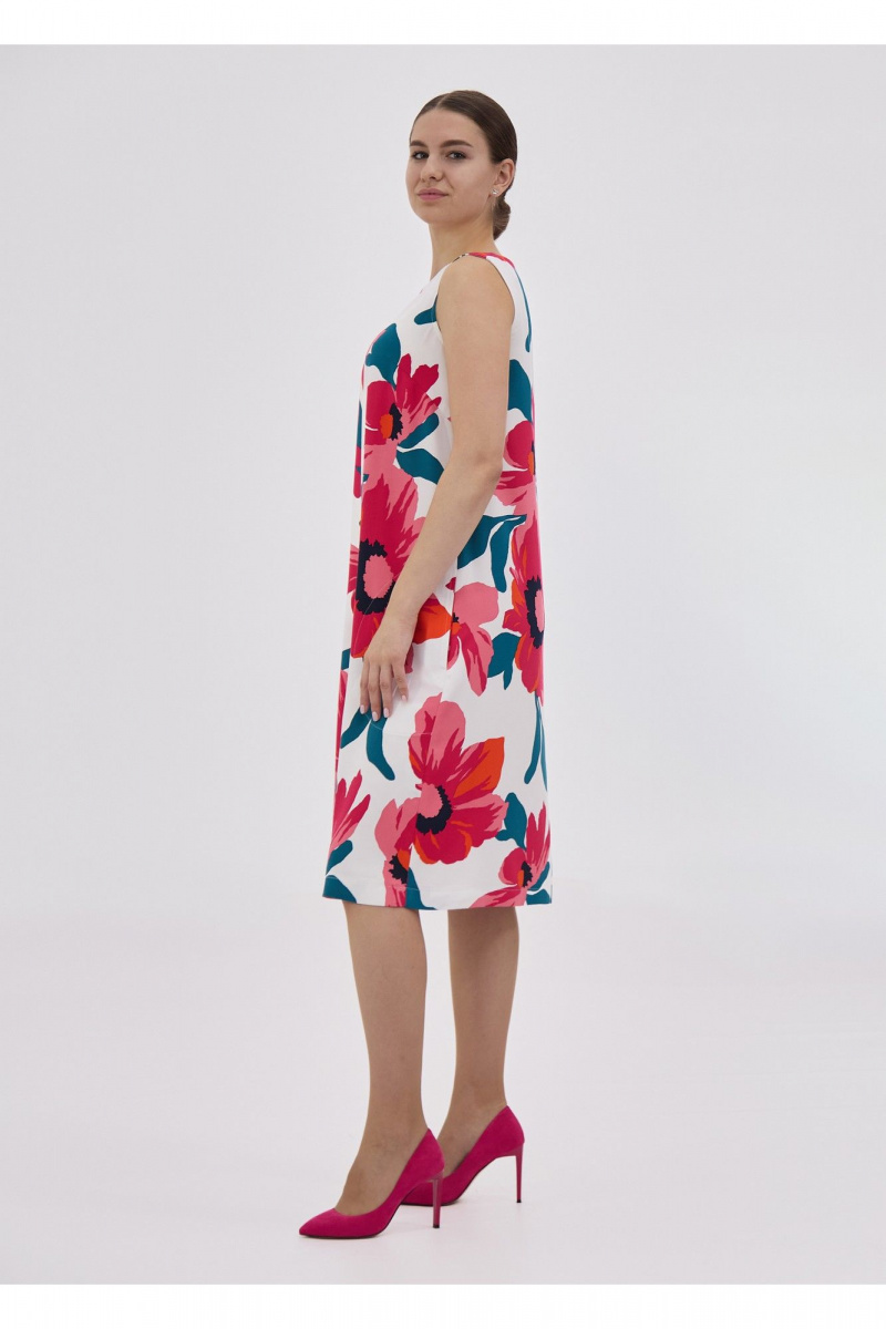 Платья Полинушка 416 принт_крупные_цветы