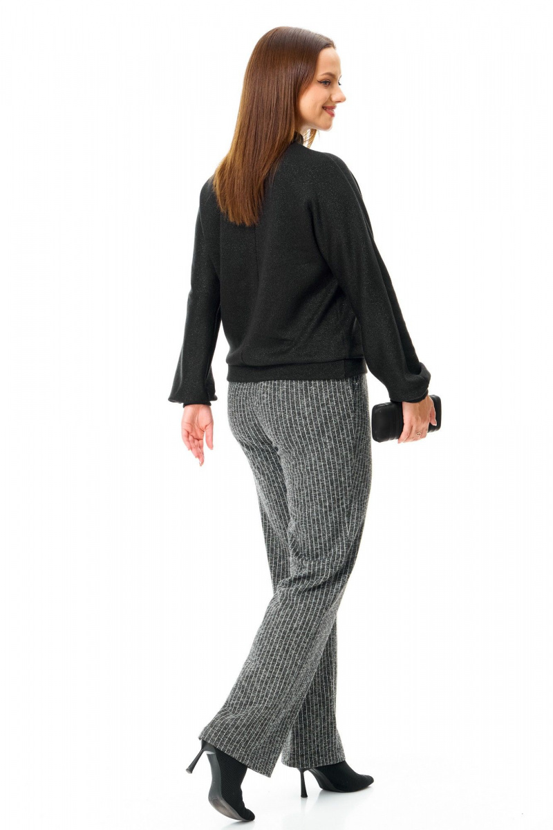 Брючный комплект T&N 7714 черный_полоска