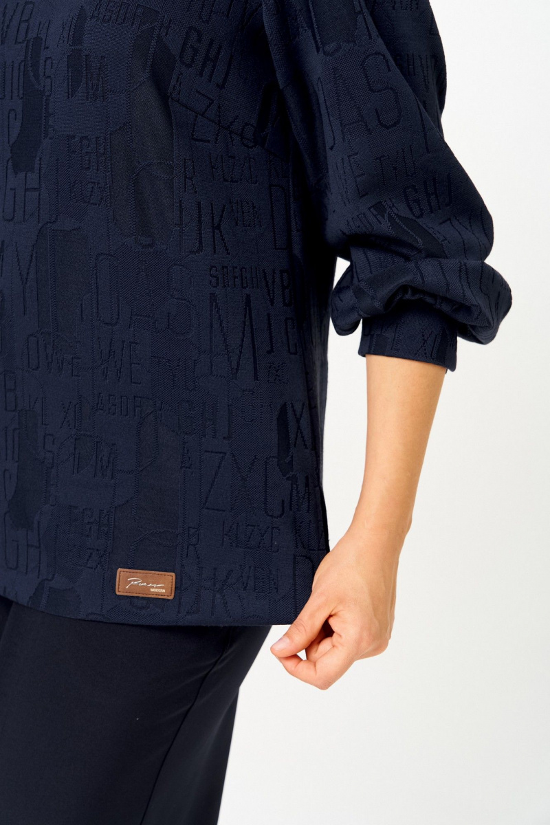 Блузы БелЭльСтиль 879-3_29_22 синий принт