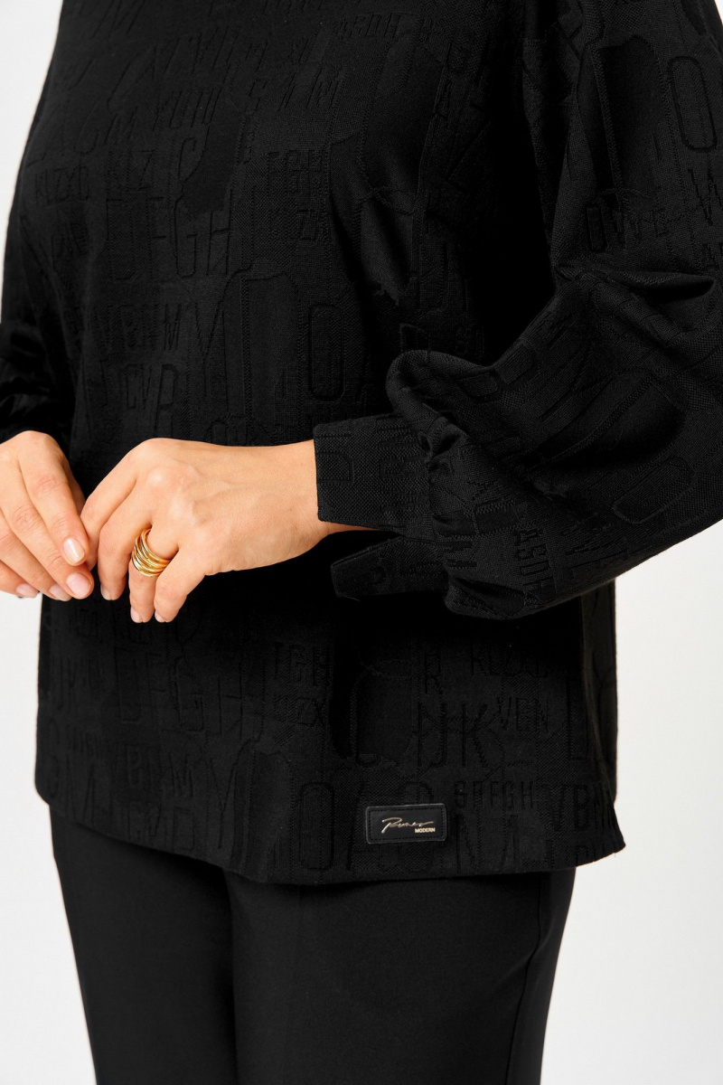 Блузы БелЭльСтиль 879-3_29_22 черный принт