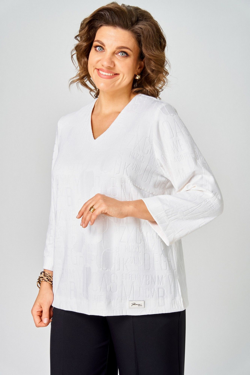 Блузы БелЭльСтиль 880-3_30_22 белый принт